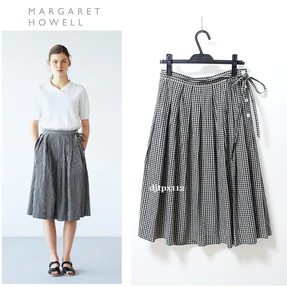 美品✨MARGARETHOWELL ギンガムチェック スカート 日本製 サイズ3 美品✨MARGARETHOWELL ギンガムチェック スカート 日本製 サイズ3