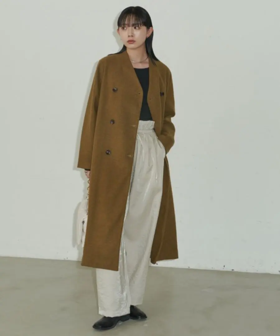 Thumbnail of Retail price: ¥11,000, New with tags, Aunt Marie's Double Collarless Coat