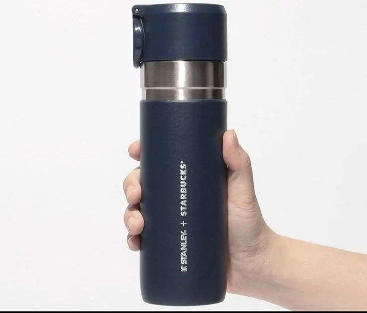 【新品未使用】STANLEY + STARBUCKS ネイビー水筒 ステンレスボトルSTANLEYネイビー473ml|ボトル|bottle