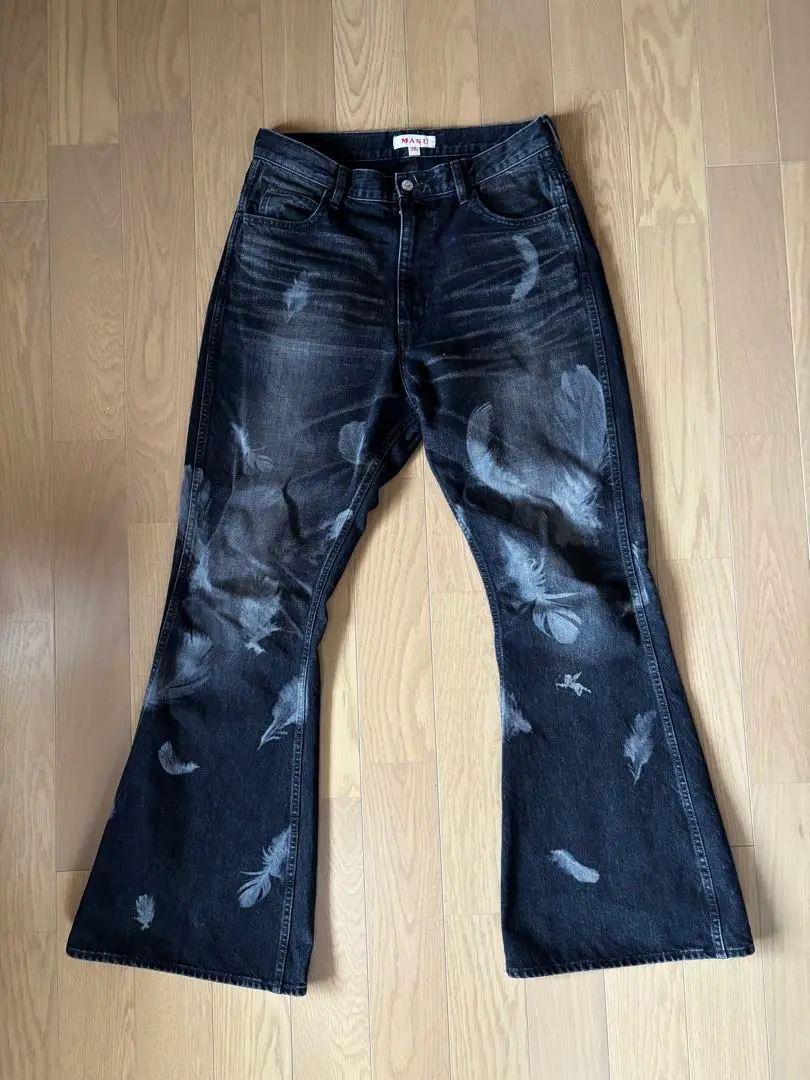 MASU 23aw ブーツカットデニム チェーン