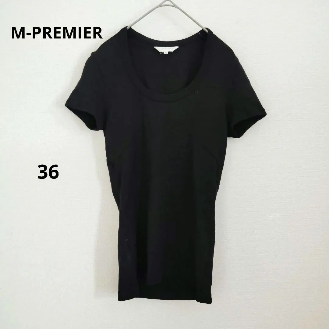 Thumbnail of M-PREMIER Fit Type Black Short Sleeve T-shirt S Black Summer