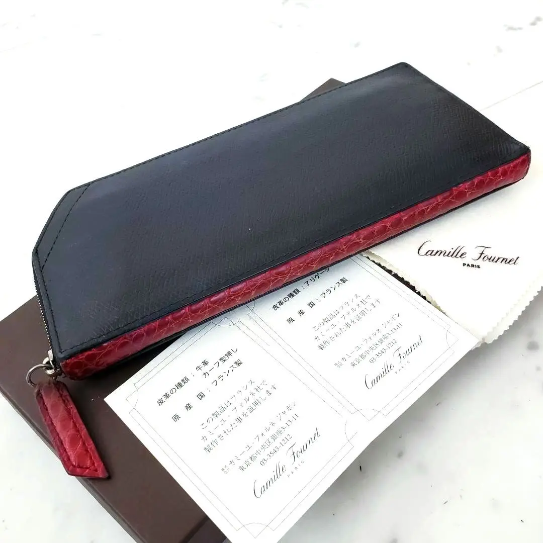 新品】camille fournet カミーユフォルネ ラウンドジップ リザード camille fournet カミーユフォルネリザードラウンドジップ財布