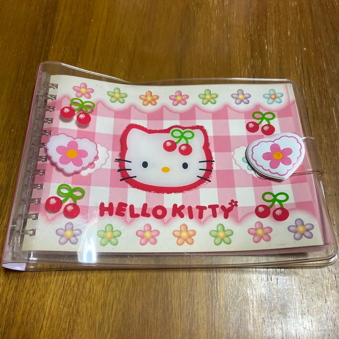 希少 ハローキティ 手帳 レザー風 カバー 1997年 キティ 刺繍