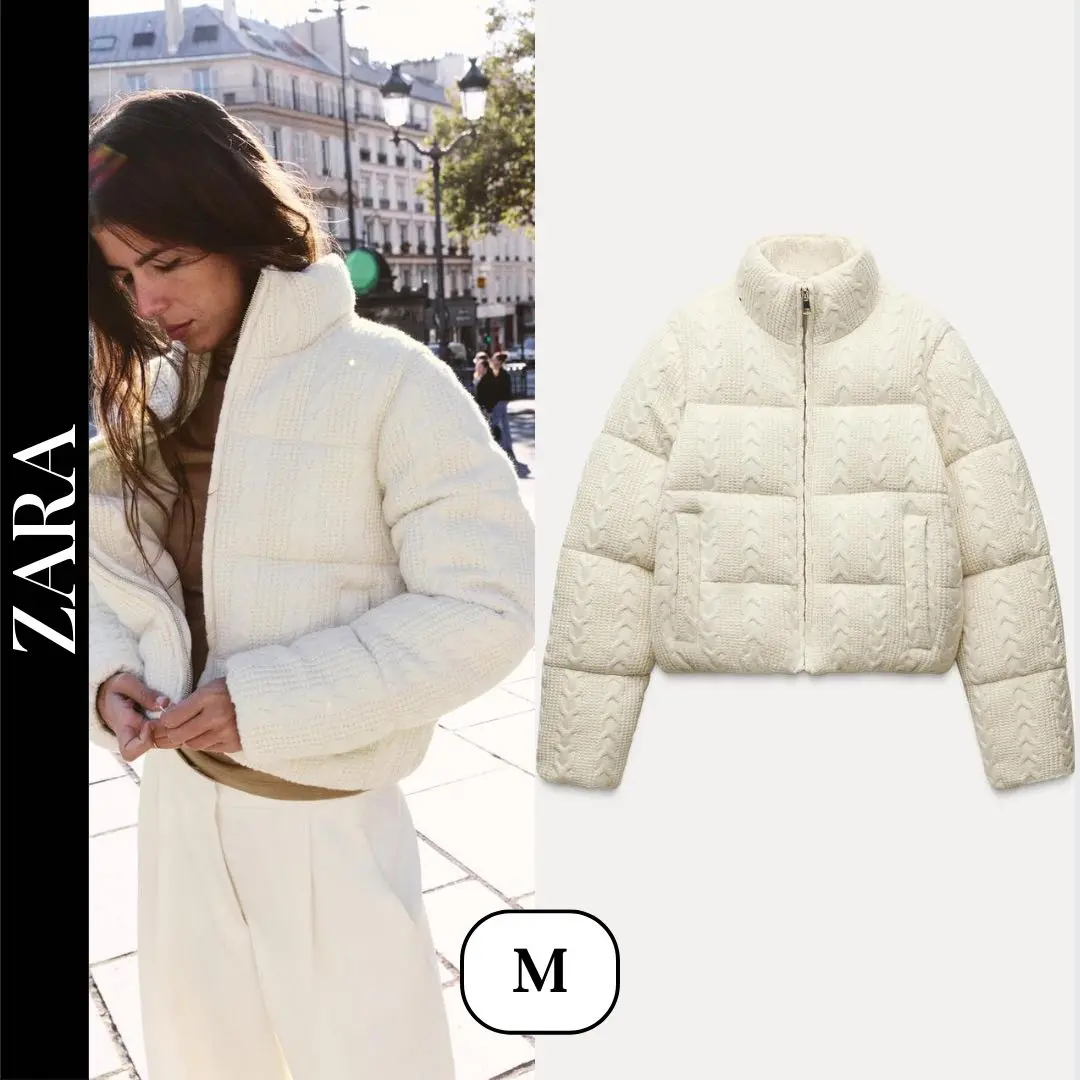 新品•未使用）ZARA ドット柄キルティングアノラックMサイズ