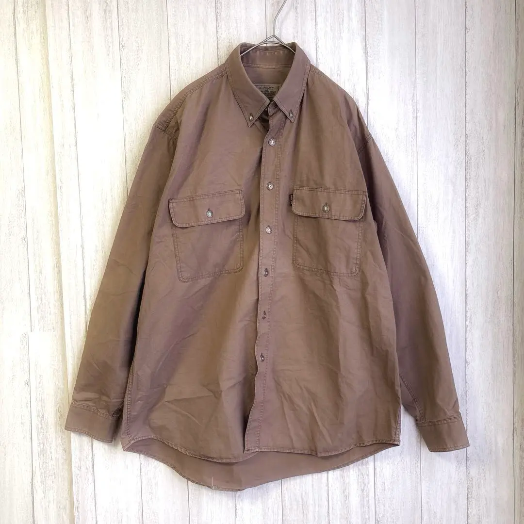 MC Jeans 男士 襯衫 【M】 卡其色 長袖 胸前口袋 的縮圖