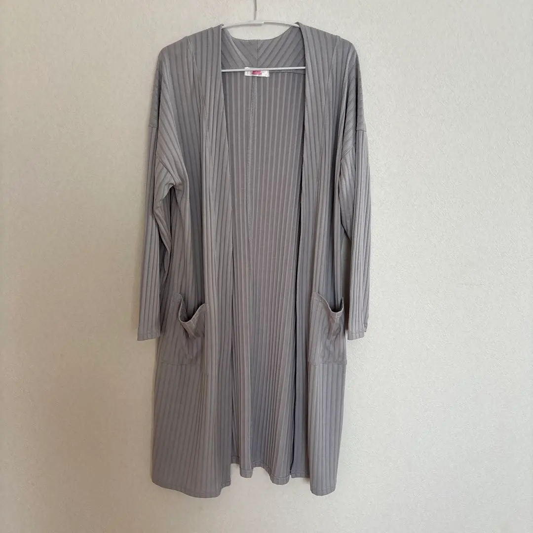 Thumbnail of RyuRyu Gray Striped Long Cardigan