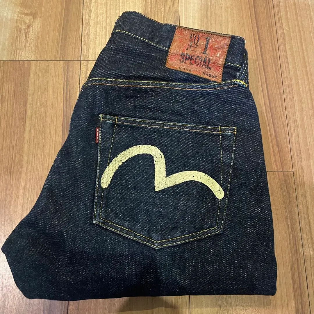 希少品！　EVISU No1スペシャル 2000T ガタガタ 信用革パッチ　濃紺 2025年最新】エヴィス no1 スペシャル 2000の人気アイテム