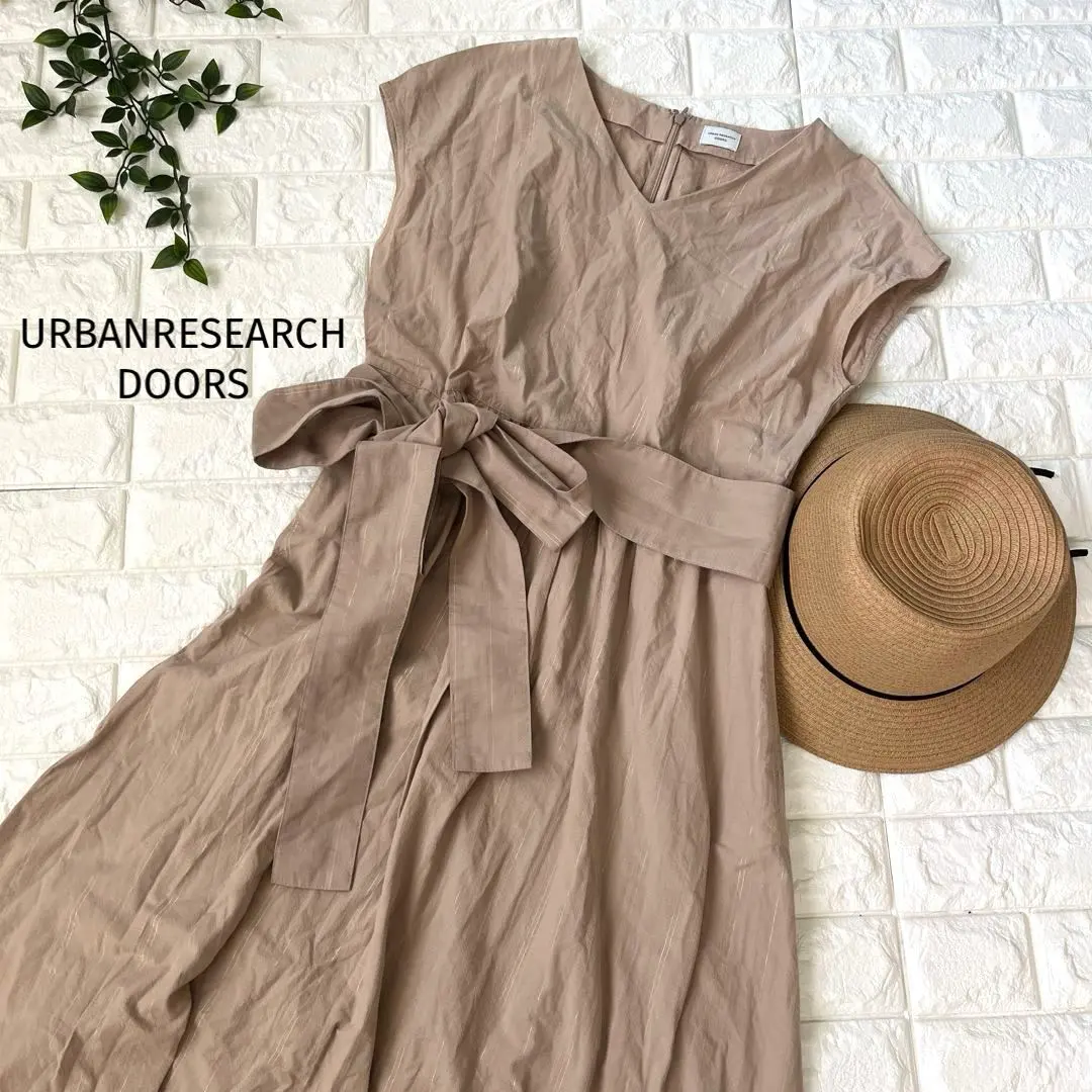 Thumbnail of URBAN RESEARCH DOORS ♪ Beige ♪ French Sleeve Long Dress