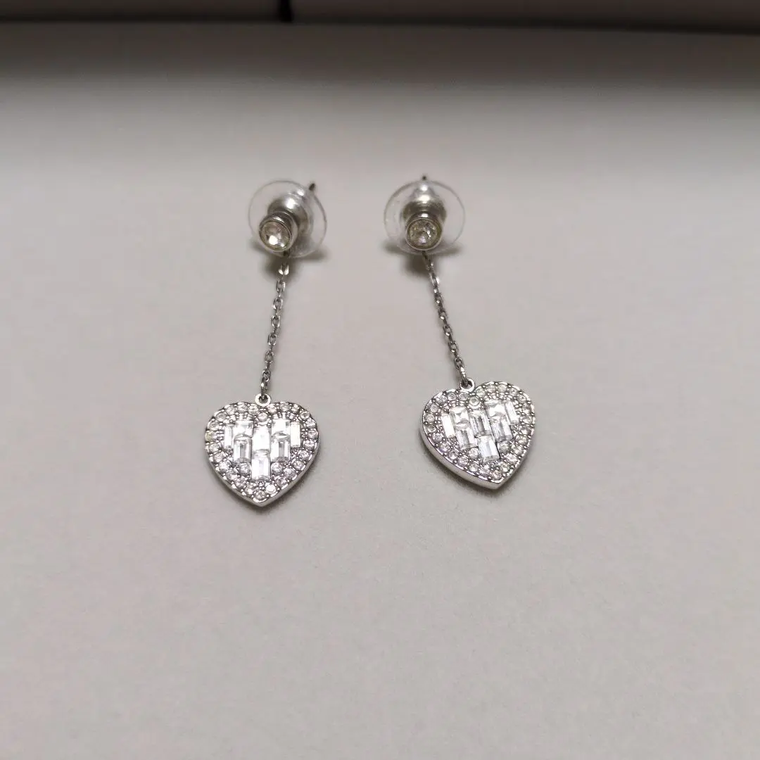 Thumbnail of Swarovski Heart-Shaped Earrings, 2-Way Use