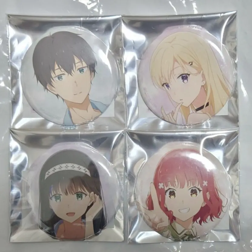 Thumbnail of Gimai Seikatsu Trading Can Badge A 4 Character Set
