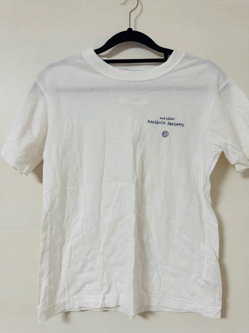 MAISON MAVERICK PRESENTS/半袖シャツ/38/コットン/WHT/ MAISON MAVERICK PRESENTS THREE QUARTER SLEEVE T-SHIRT
