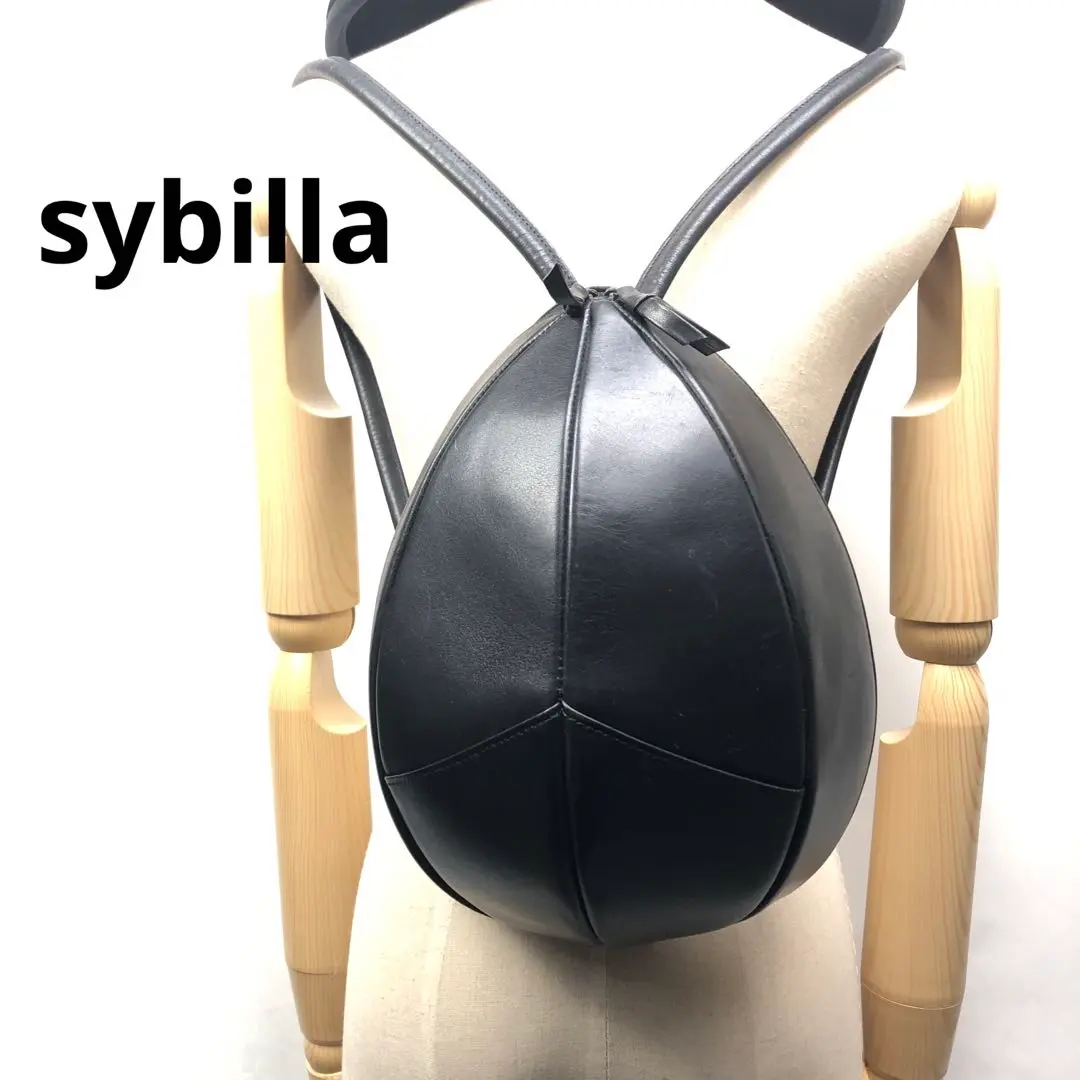 希少カラー Sybilla シビラ グリーン オールレザー リュック 袋