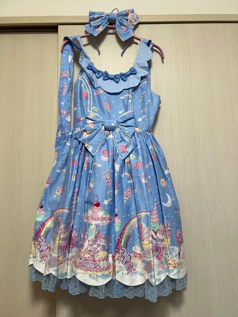 Milky★Planetジャンパースカート&カチューシャ Milky☆Planetジャンパースカート ピンク Angelic Pretty - メルカリ