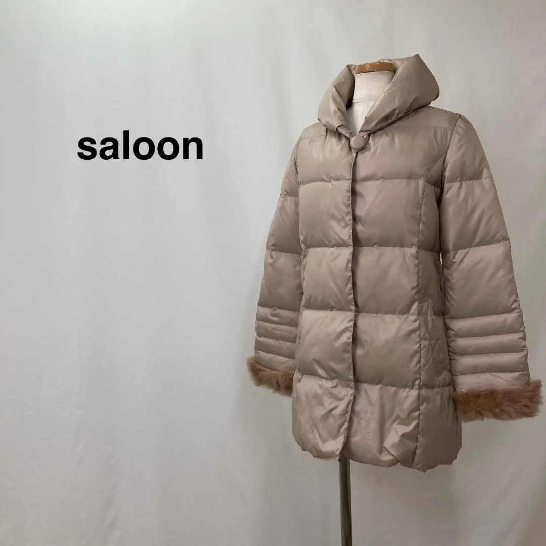 【良品】saloon サルーン 襟付きダウンジャケット ベージュ レディース 2025年最新】saloon レディース ダウンジャケットの人気アイテム