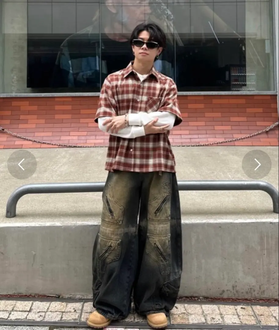 Thumbnail of ADAMASTE Short Sleeve Check Shirt M