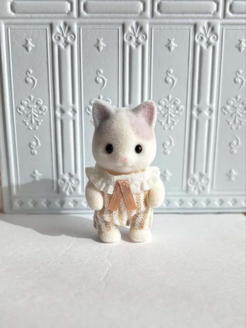 Thumbnail of Sylvanian Families Baby Romper, Fine Stripe, Beige