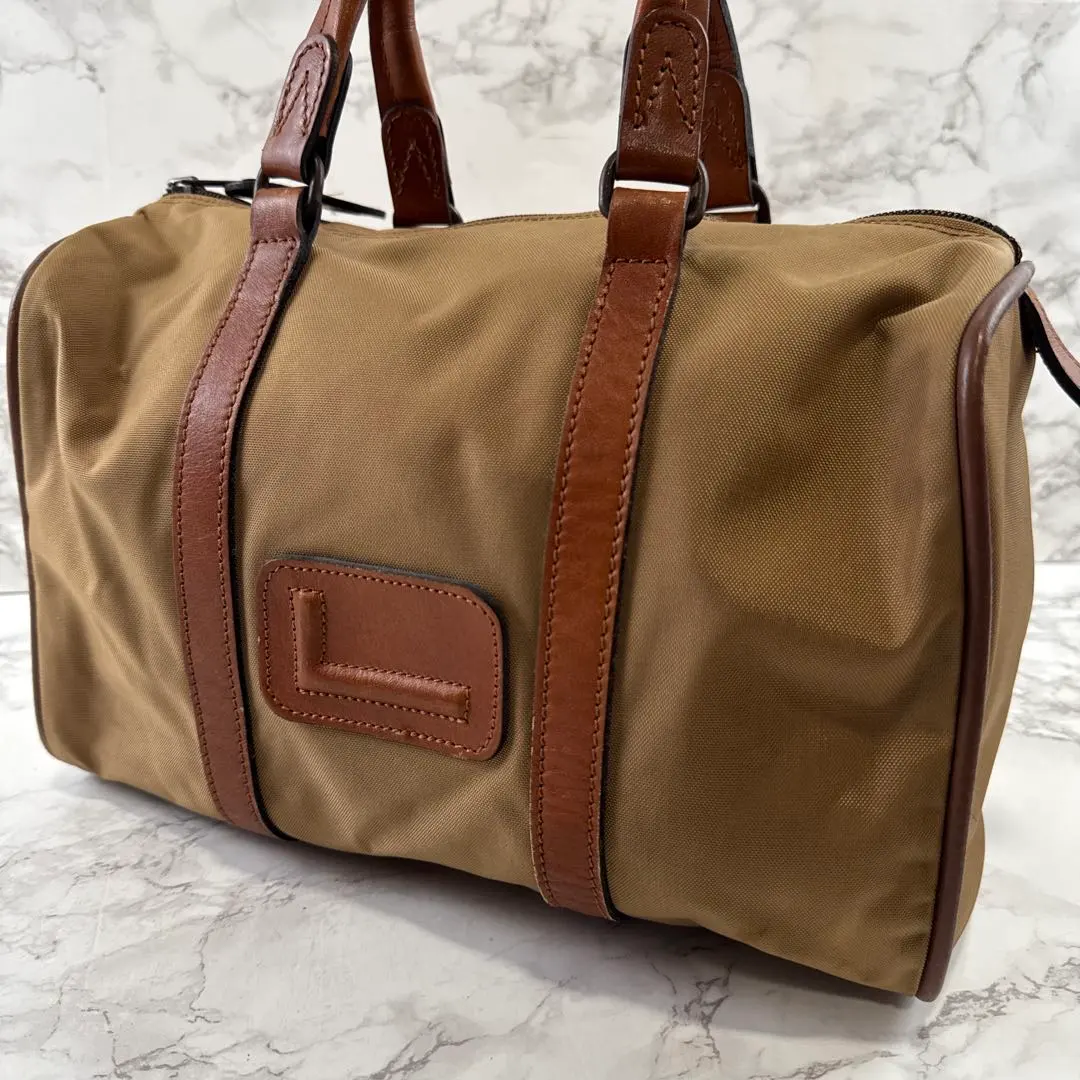 Thumbnail of LANCEL, made in France, nylon and genuine leather mini boston handbag