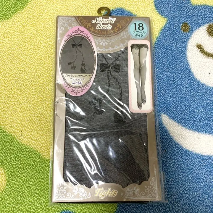 Thumbnail of Natural Basic Tights 【M-L】 Black, Patterned, Stylish, Unused, Adult