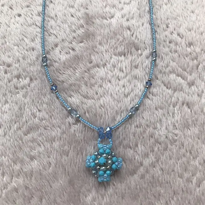 Thumbnail of New☆Beaded Necklace☆Blue