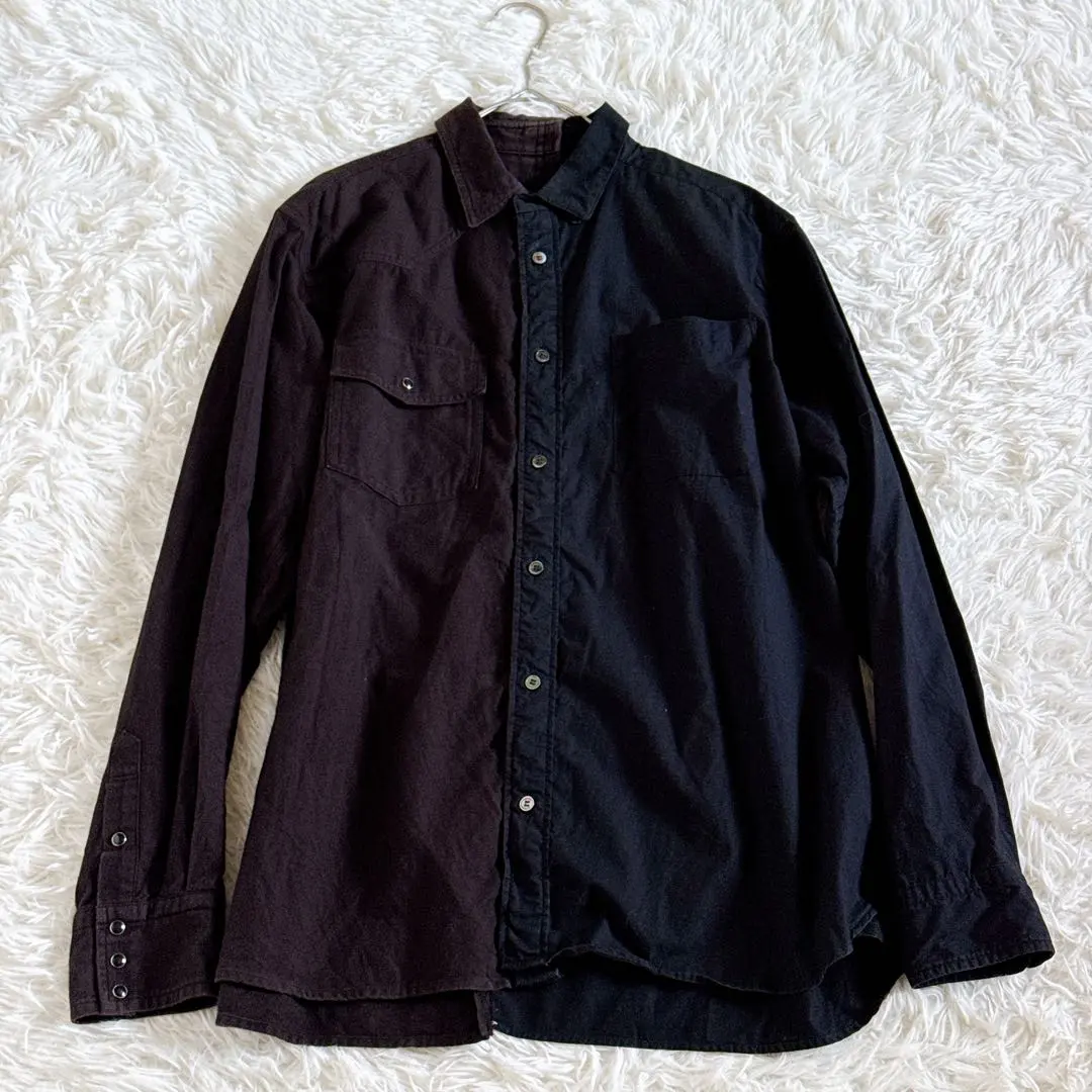 25SS新品 sacai ドッキング コットン ポプリン シャツ ブラック 2 25SS新品 sacai ドッキング コットン ポプリン シャツ ブラック 2