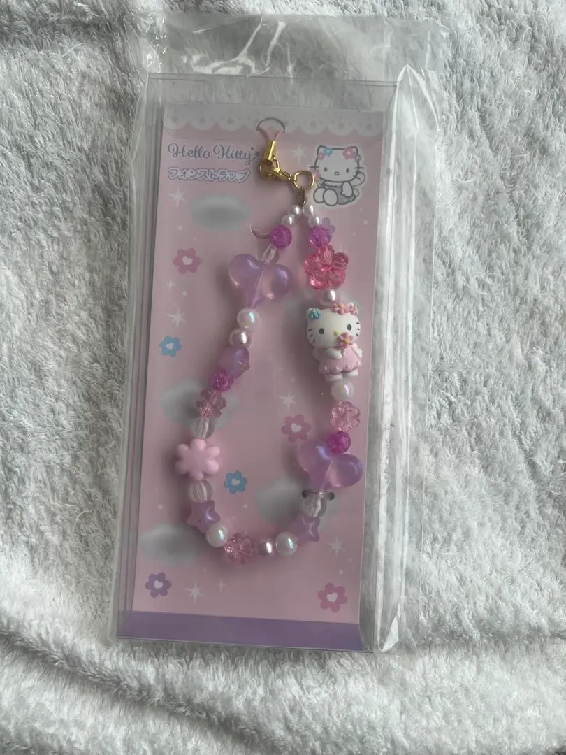 Hello Kitty 串珠鑰匙圈 手機吊飾 的縮圖