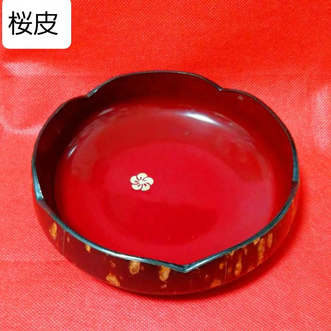 桜皮細工　茶道具　茶櫃　角形　茶托　菓子皿　お盆　皿　器　伝統工芸　漆器　螺鈿 桜皮細工茶道具茶櫃角形茶托菓子皿お盆皿器伝統工芸漆器螺鈿