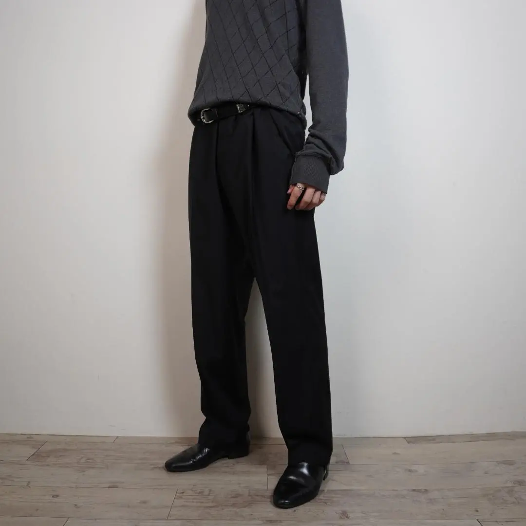 Thumbnail of Vintage Single Slacks Pants Straight Black/BZ217