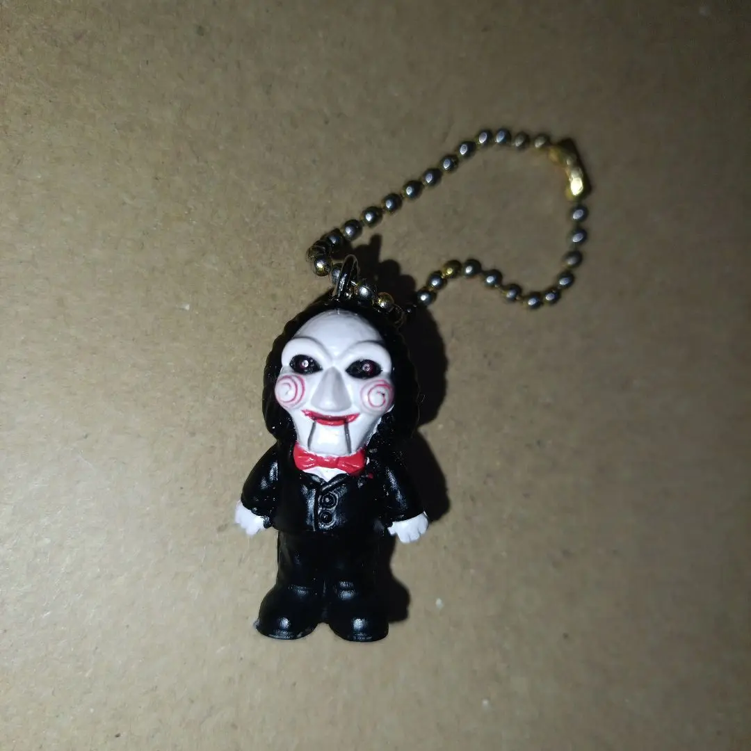 レア！映画『SAW3』ジグソウ ミニフィギュアマスコット付きストラップ★新品 レア！映画『SAW3』ジグソウ ミニフィギュアマスコット付き