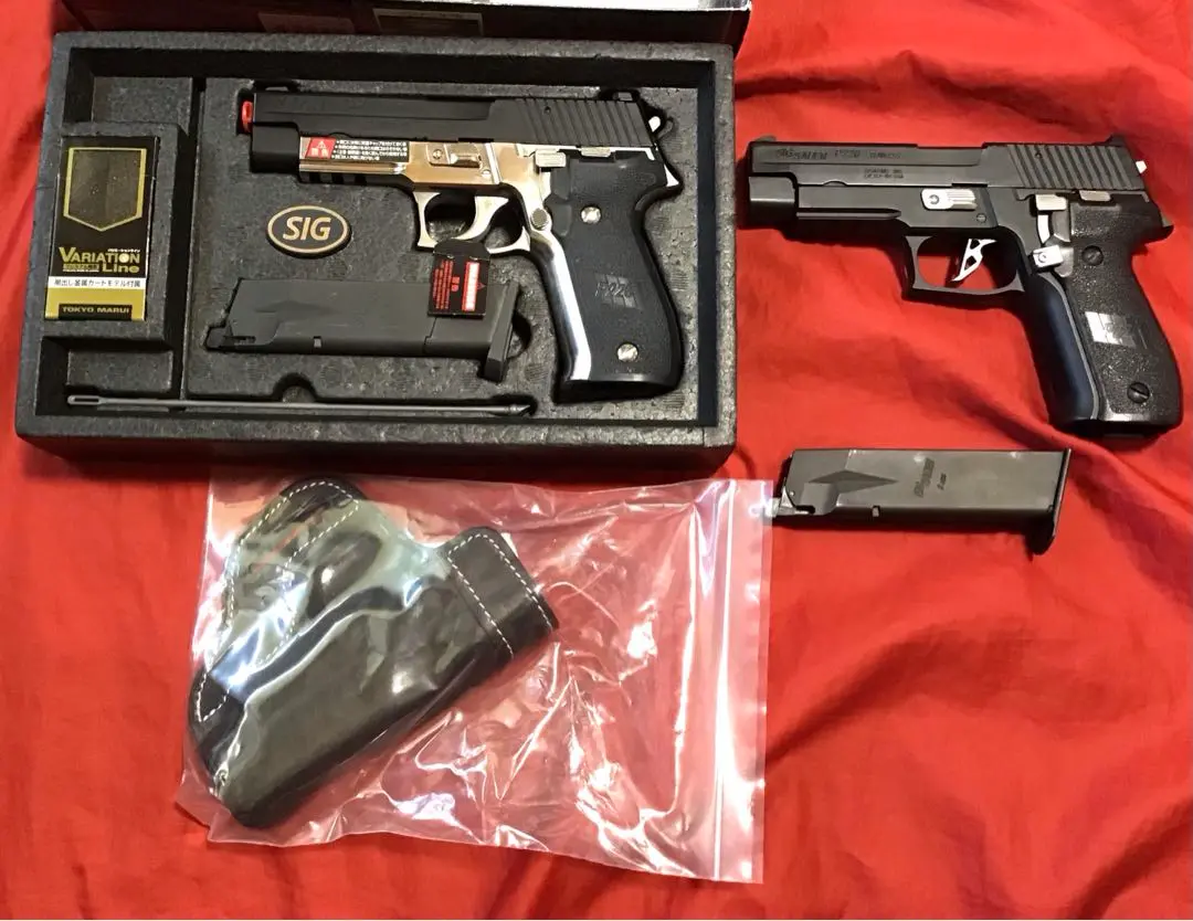 東京マルイ SIG P226R スライドシルバー カスタム 美品 シグ ザウエル P226レイル スライドシルバー - ガスブローバック