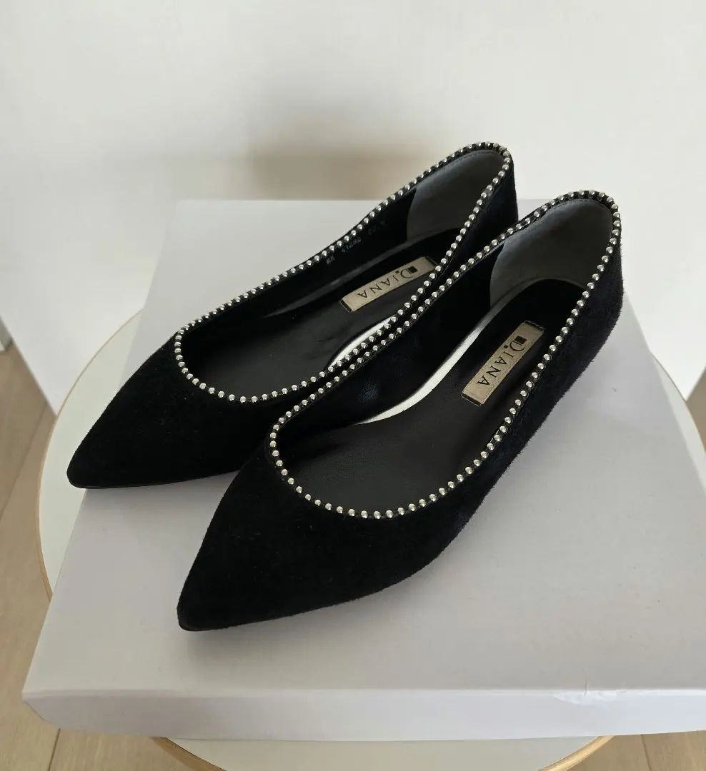 Thumbnail of DIANA Flat Shoes Black Suede Diana