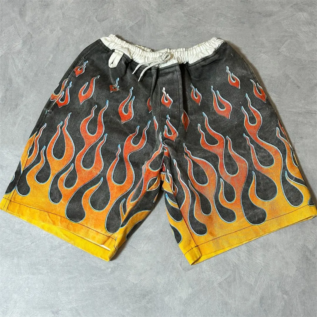 US 三軒茶屋 Flames Printed Easy Short Pants Flames Printed Easy Short Pants!!! by URAYAMA：US BLOG