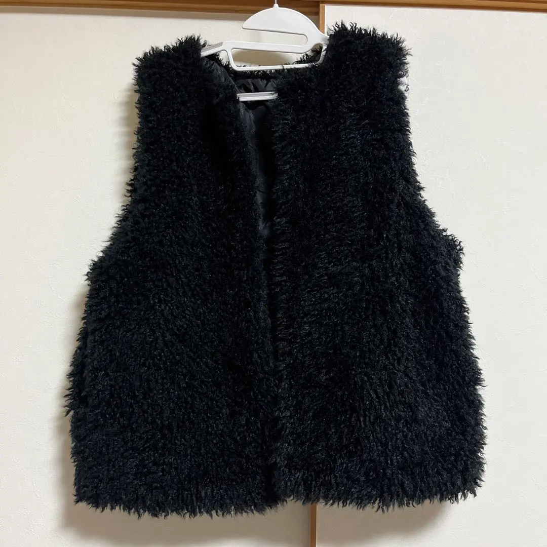 Thumbnail of Fur vest for women, black