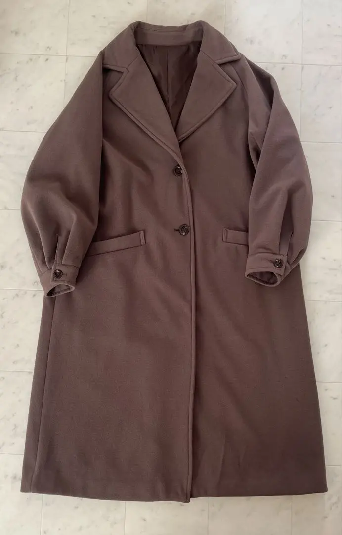 【第五】棕色長版大衣 M 尺寸 的縮圖