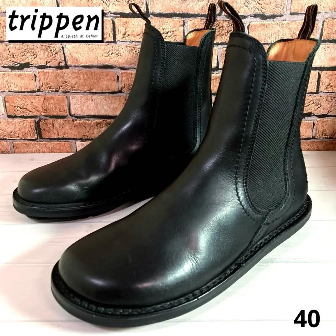 ⭐️極美品⭐️　trippen　CHELESA　サイドゴアブーツ　レザー　黒 2025年最新】trippen カラー：ブラック系 サイドゴアブーツの