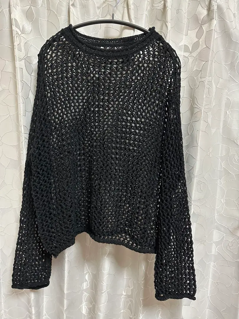 Thumbnail of BACK NUMBER Mesh Knit Black