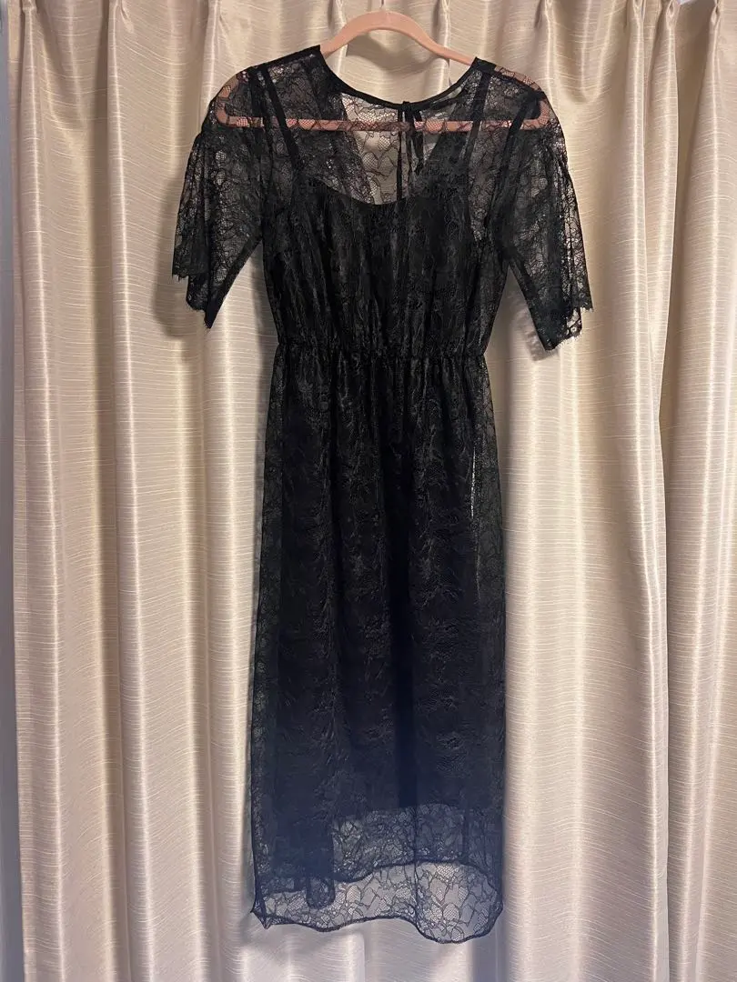 Thumbnail of Black lace party dress