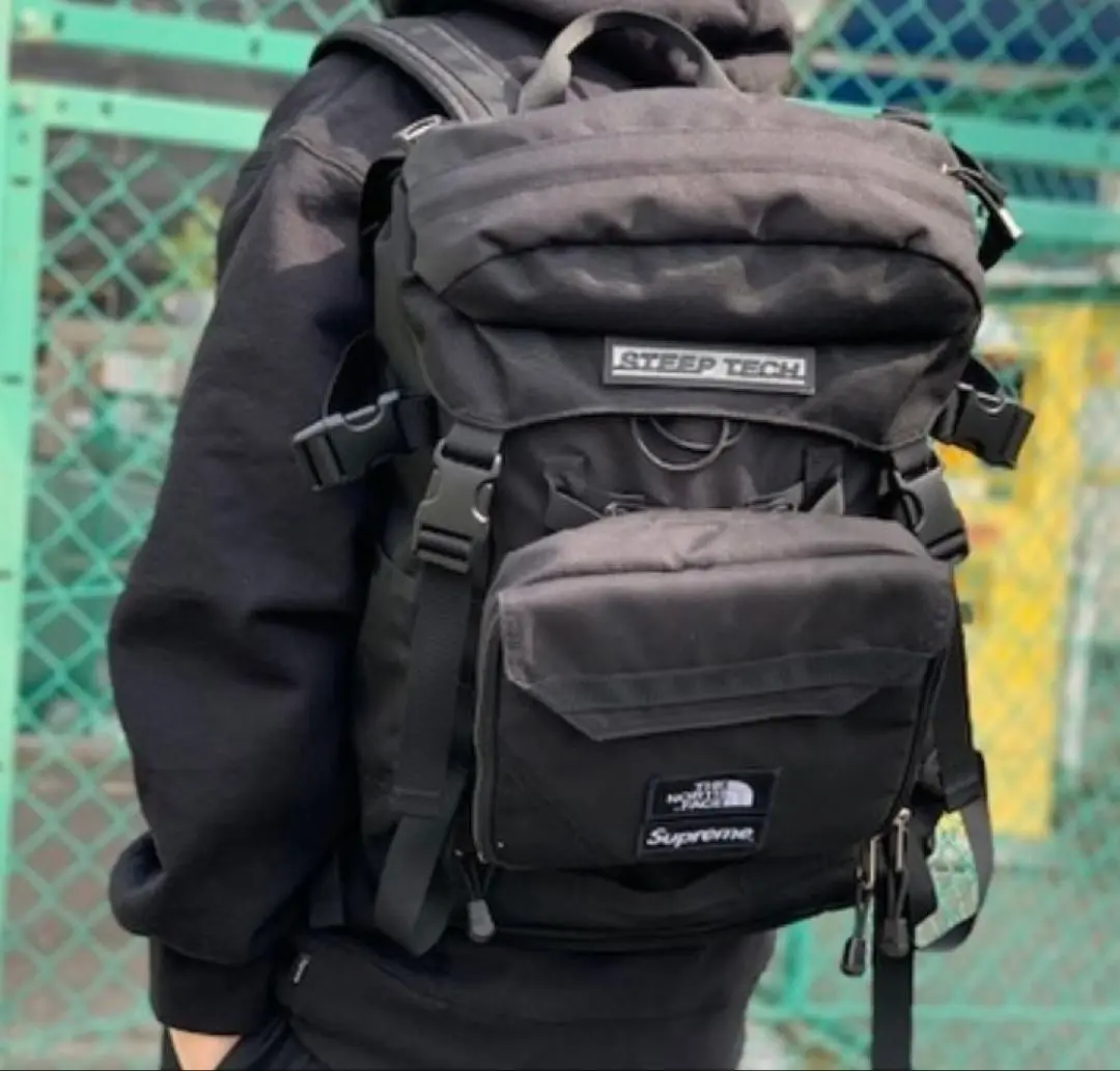 新品 DS 90s THE NORTH FACE ノースフェイス STEEP TECH BACKPACK バックパック 18L (B-14-24) Supreme The North Face Steep Tech Backpack Black All Over