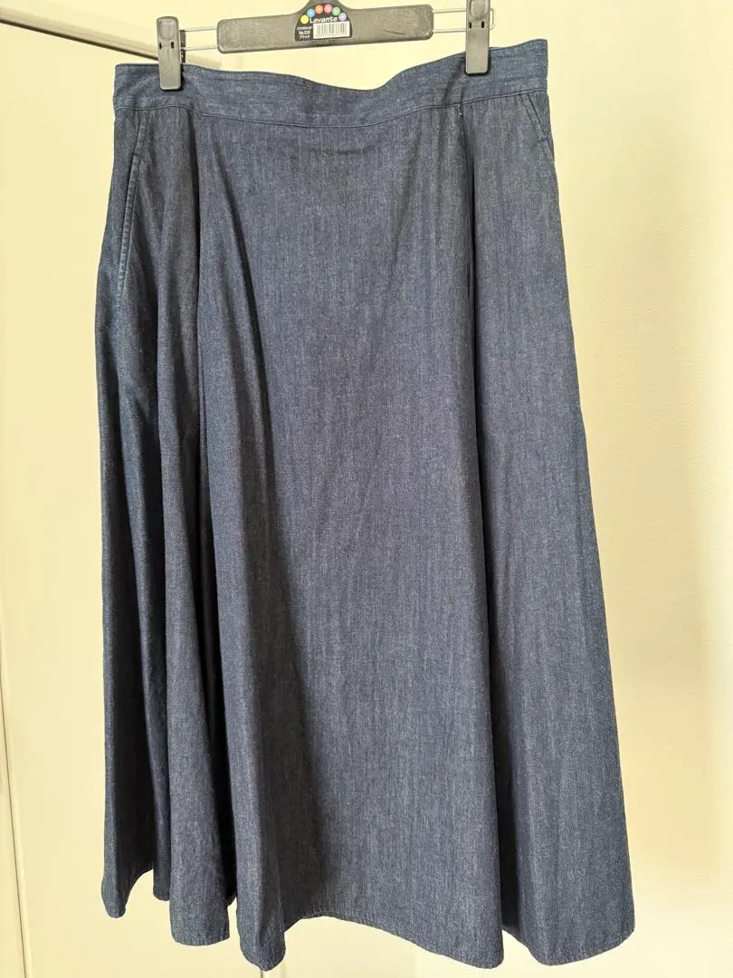 Thumbnail of Dark Denim Flare Long Skirt