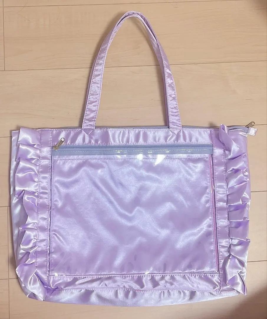 薰衣草緞面痛包附緞帶 紫色 的縮圖