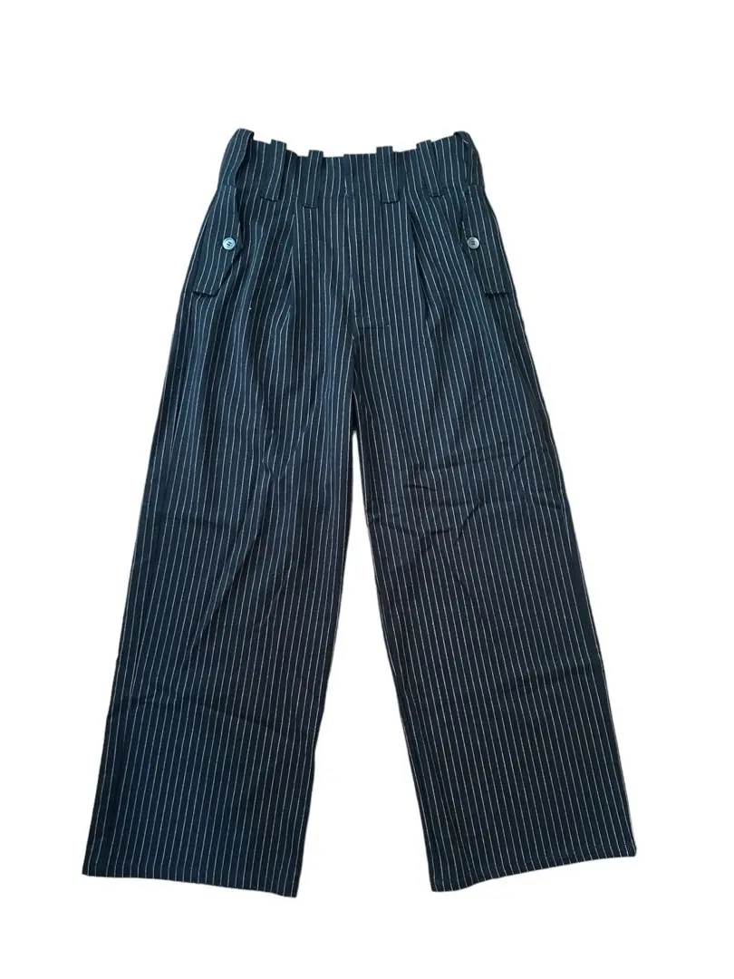 パンツ seeksole stripe slacks black s stripe slacks – YZ