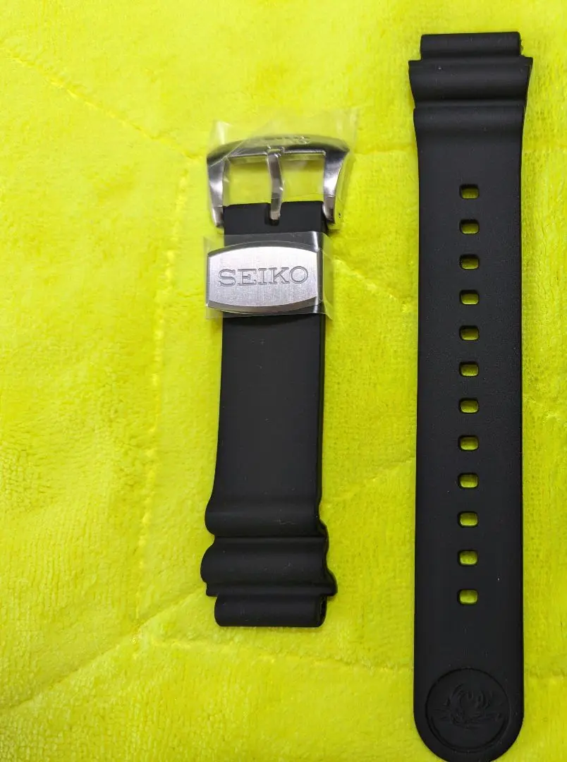 SEIKO 20-mm Black Silicone Watch Band SBDC051 SBDC053 SPB053