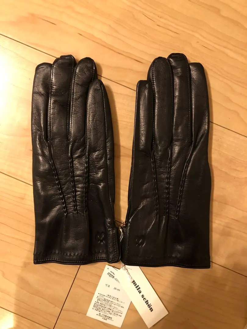 新品未使用ミラショーンカシミヤレザーグローブ手袋カシミア mila schon ミラショーン メンズ ジャージ手袋 定番 シンプル