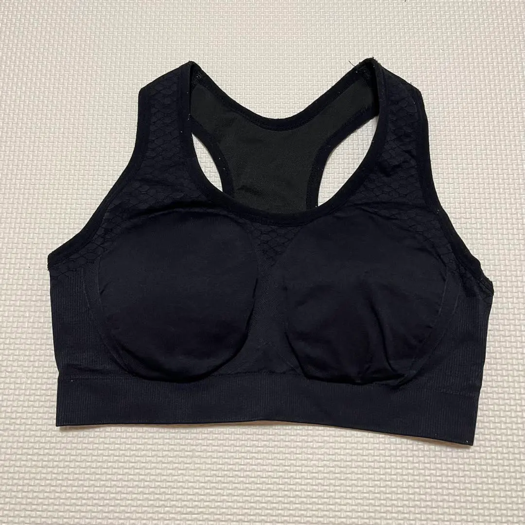 Thumbnail of Black sports bra, size S equivalent, yoga, Pilates
