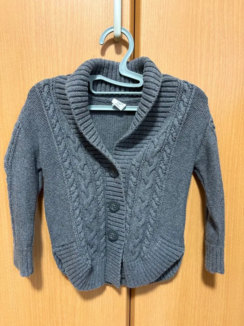 Thumbnail of GAP Gray Cable Knit Cardigan 18-24 months