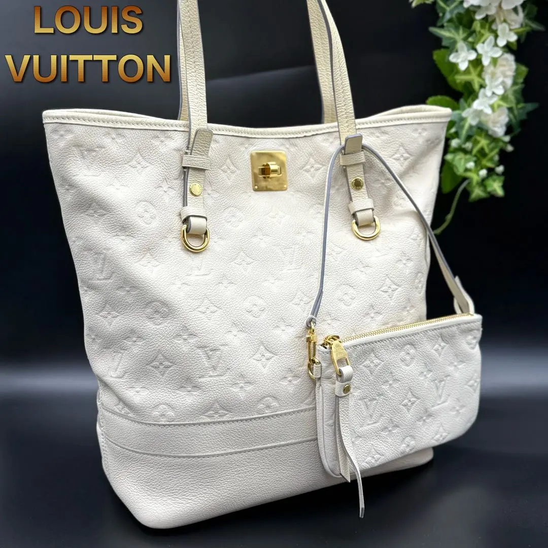 ルイヴィトン シタディンPM トートバッグ アンフィニ ネイビー ポーチ付き LOUIS VUITTON - ルイヴィトン シタディンPM トートバッグ