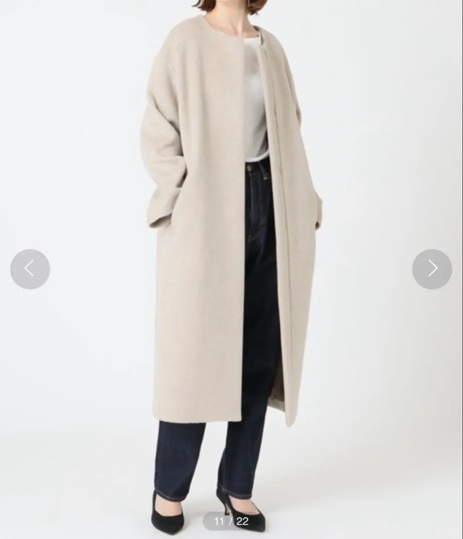 Thumbnail of Final price ⭕️ IENA Lambswool No Collar Long Coat