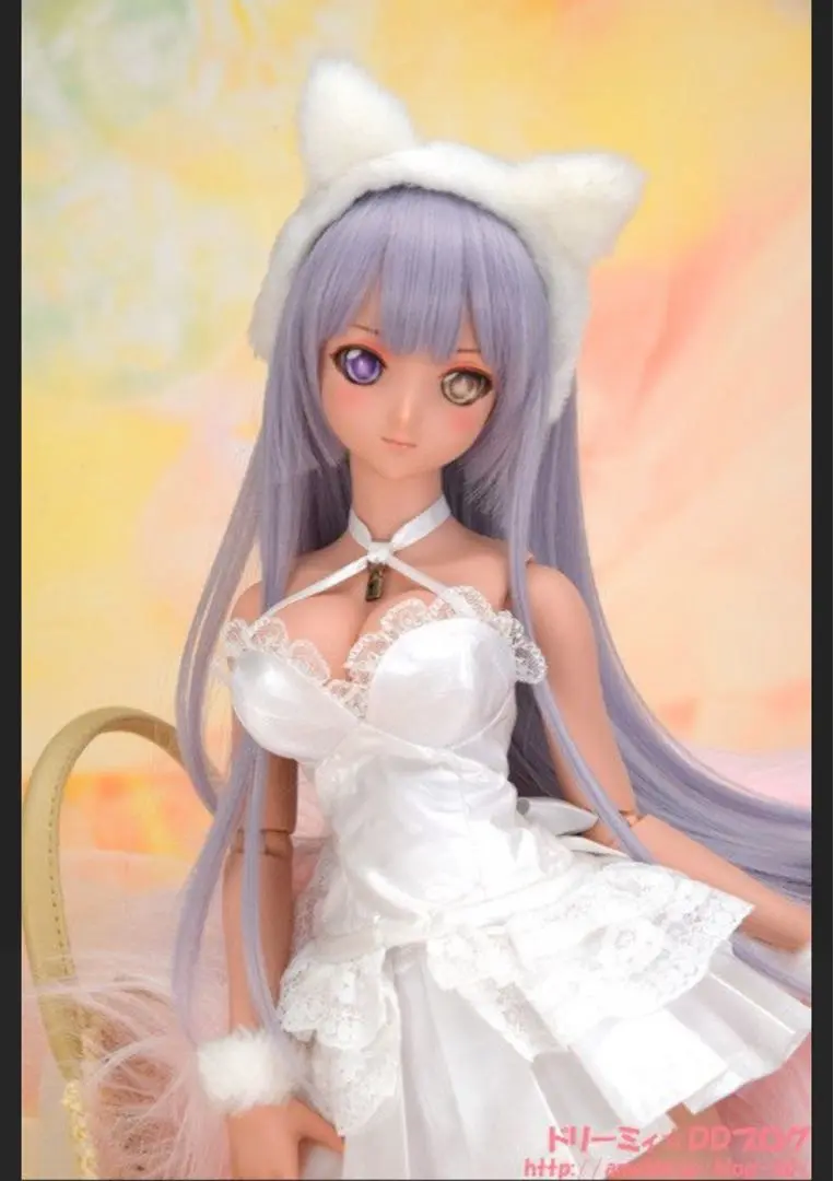 ドール服 ドール衣装 フルセットSD キャスドール 60cmドール対応 猫耳 DOLL HOUSE 1/4ドール MDD MSD セット ドレス ワンピース 猫耳