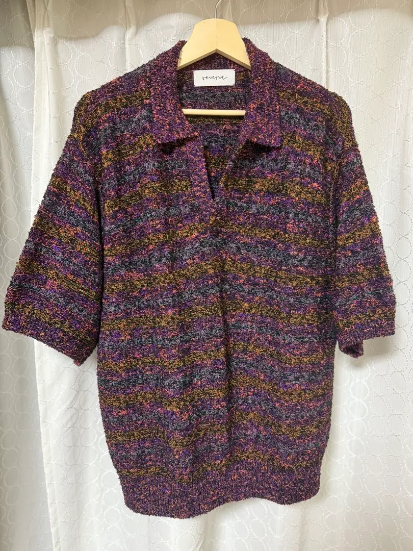 reverve リバーブ 半袖ニット original/S-L]半袖リブニットカーディガン | ファッション通販