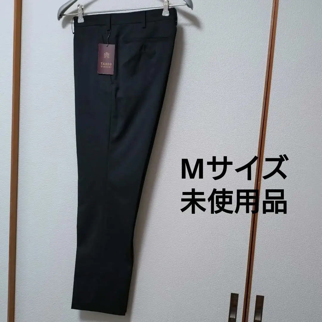 【新品未使用】TAKEO KIKUCHI 黒 スラックス tk.TAKEO KIKUCHI パンツ 「Aラインシリーズ」TRワイド