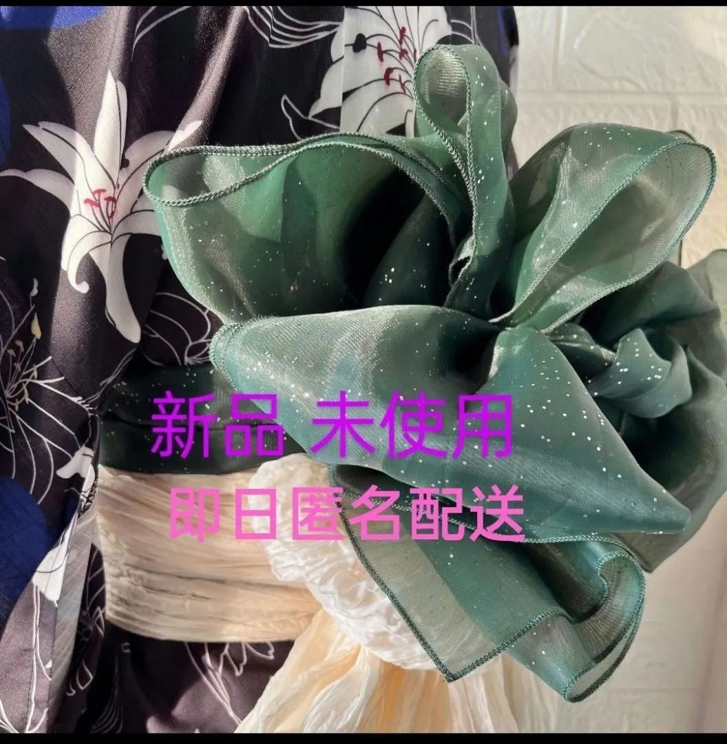 歐根紗兒童兵兒帶 兒童浴衣 女士 閃光和服配飾 煙花大會浴衣帶 的縮圖